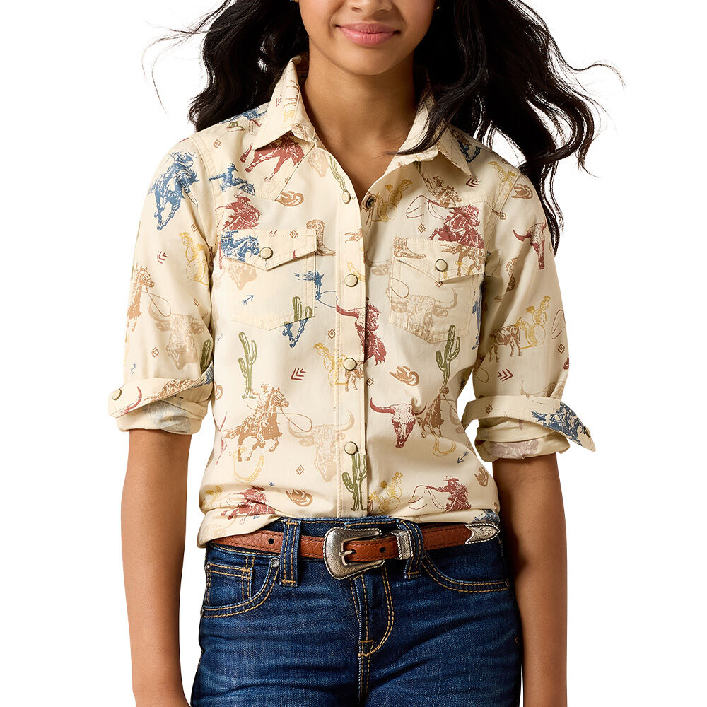 image of Kids' Ranch Tale Western Long Sleeve Snap Shirt