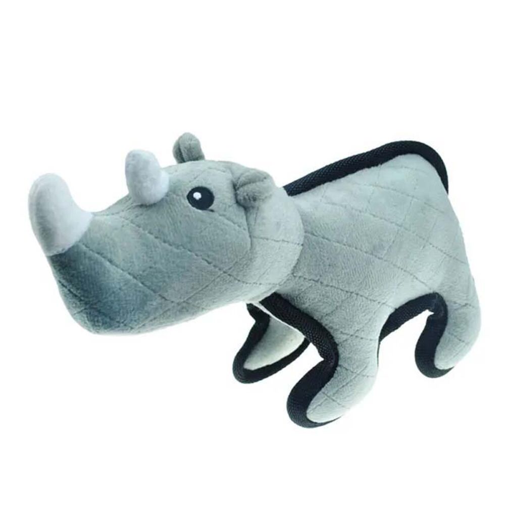 image of Tuffimals Small Rhino Dog Toy