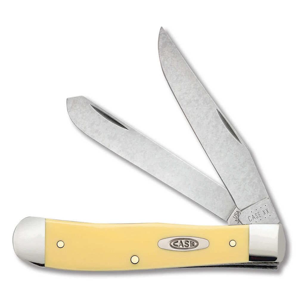 image of Yellow Synthetic Trapper Folding Knife with Clip