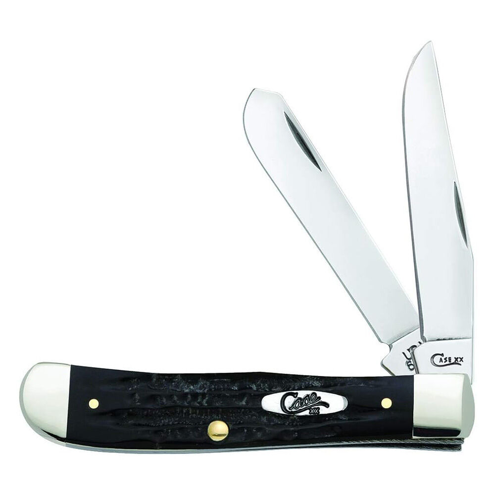 image of Jigged Black Buffalo Horn Trapper Folding Knife