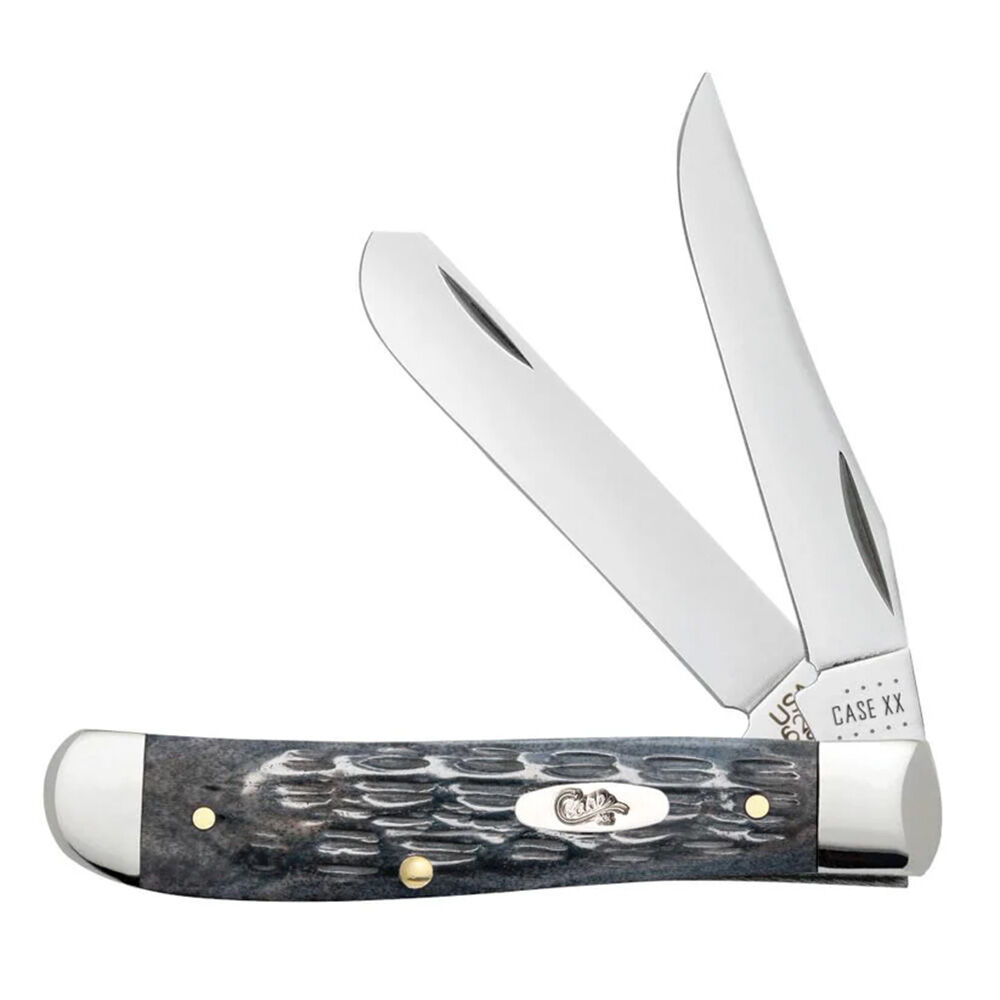 image of Pocket Worn Crandall Jig Gray Bone Mini Trapper Pocket Knife