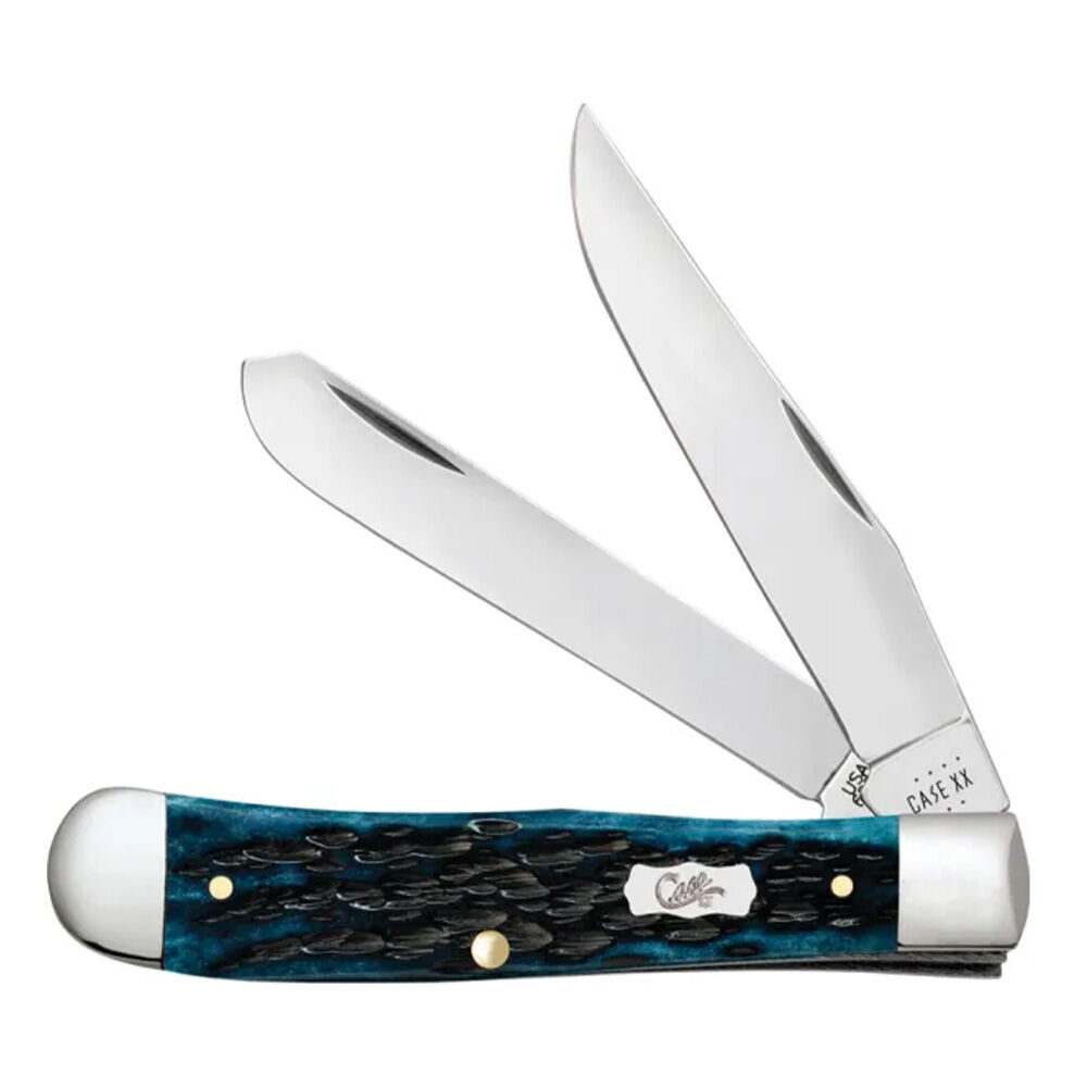 image of Blue Peach Seed Trapper Folding Knife