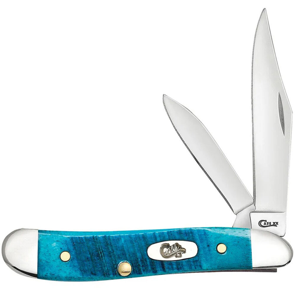 image of Sawcut Jig Caribbean Blue Bone Peanut Pocket Knife