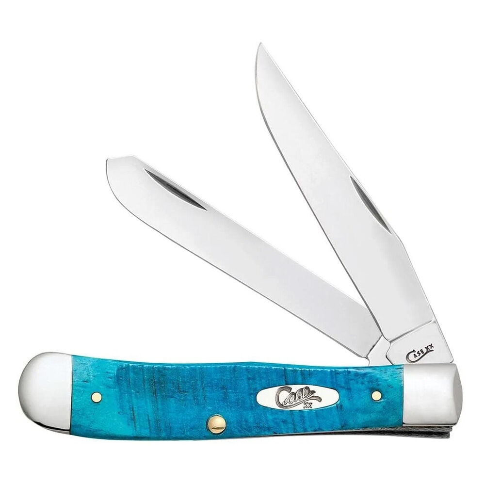 image of Sawcut Caribbean Blue Bone Trapper Folding Knife