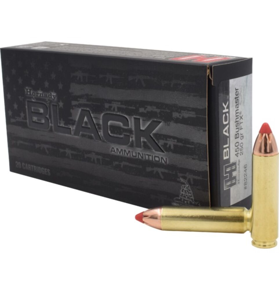 image of 450 Bushmaster 250 gr FTX® Hornady BLACK, 20 ct