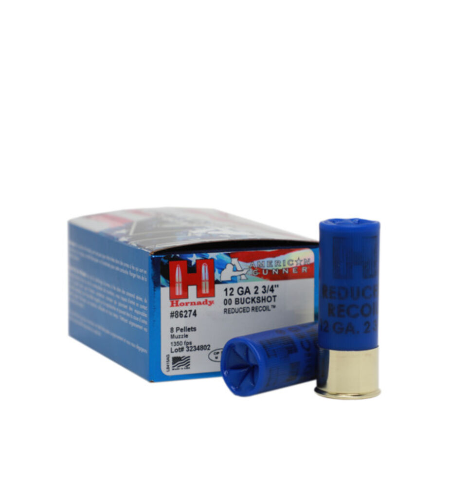 image of 12 GA 00 Buckshot Reduced Recoil American Gunner, 10 ct