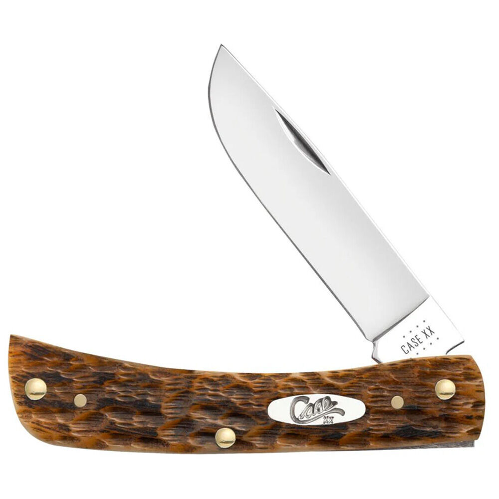 image of Peach Seed Jig Amber Bone CS Sod Buster Jr Pocket Knife