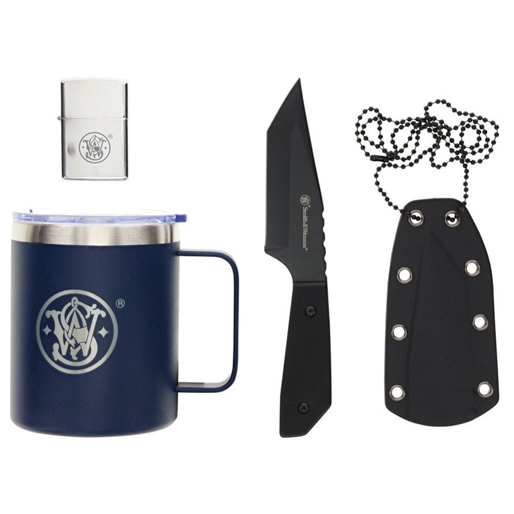 image of Black Tanto Fixed Blade Knife Gift Set