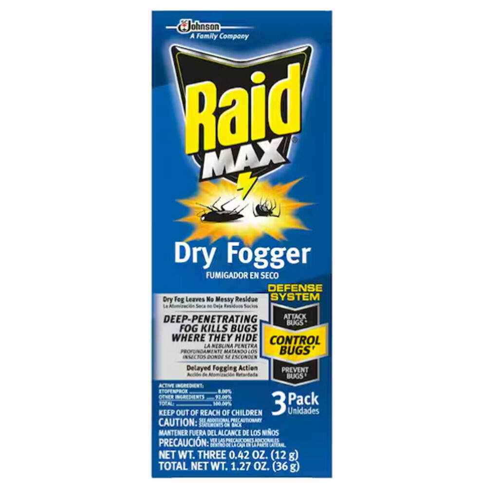 image of Max No Mess Dry Fogger, 1.27 oz, 3 pk