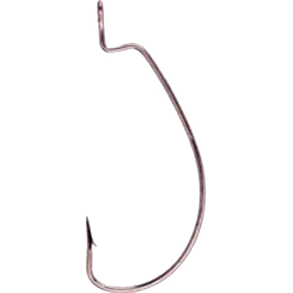 image of Worm Hook, Wide Gap, Black, 3/0, 6 count
