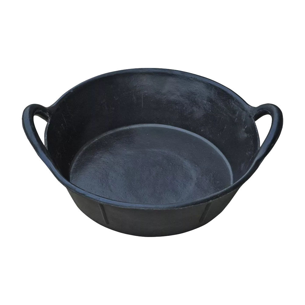 image of Little Giant Feed Pan with Handles, Rubber, 3 gallon