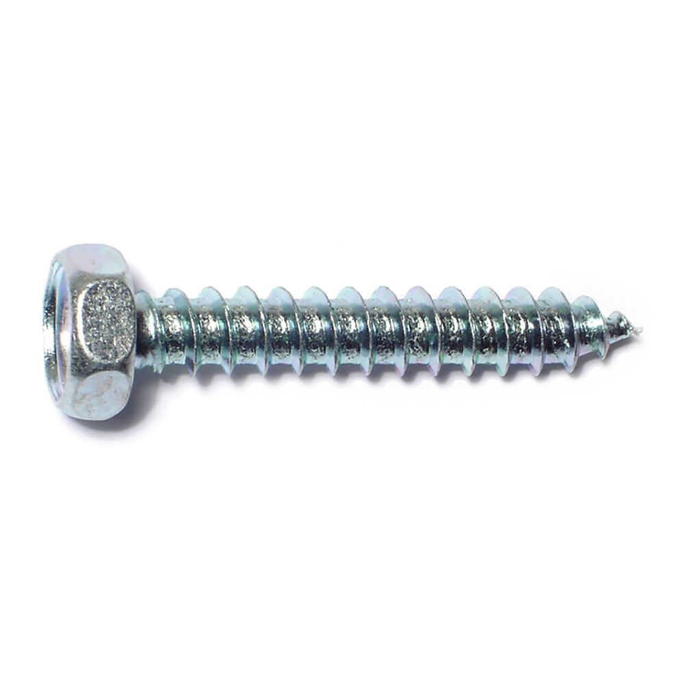 image of #14 x 1-1/2 Hex Drive Zinc Hex Head Sheet Metal Screw - 1 Count