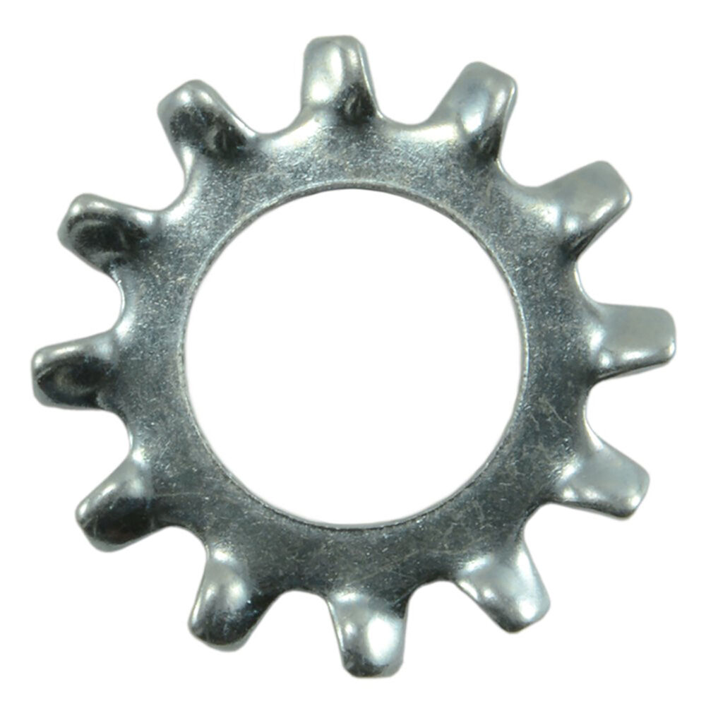image of External Tooth Lock Washers, 1/4, Zinc, 6-Piece