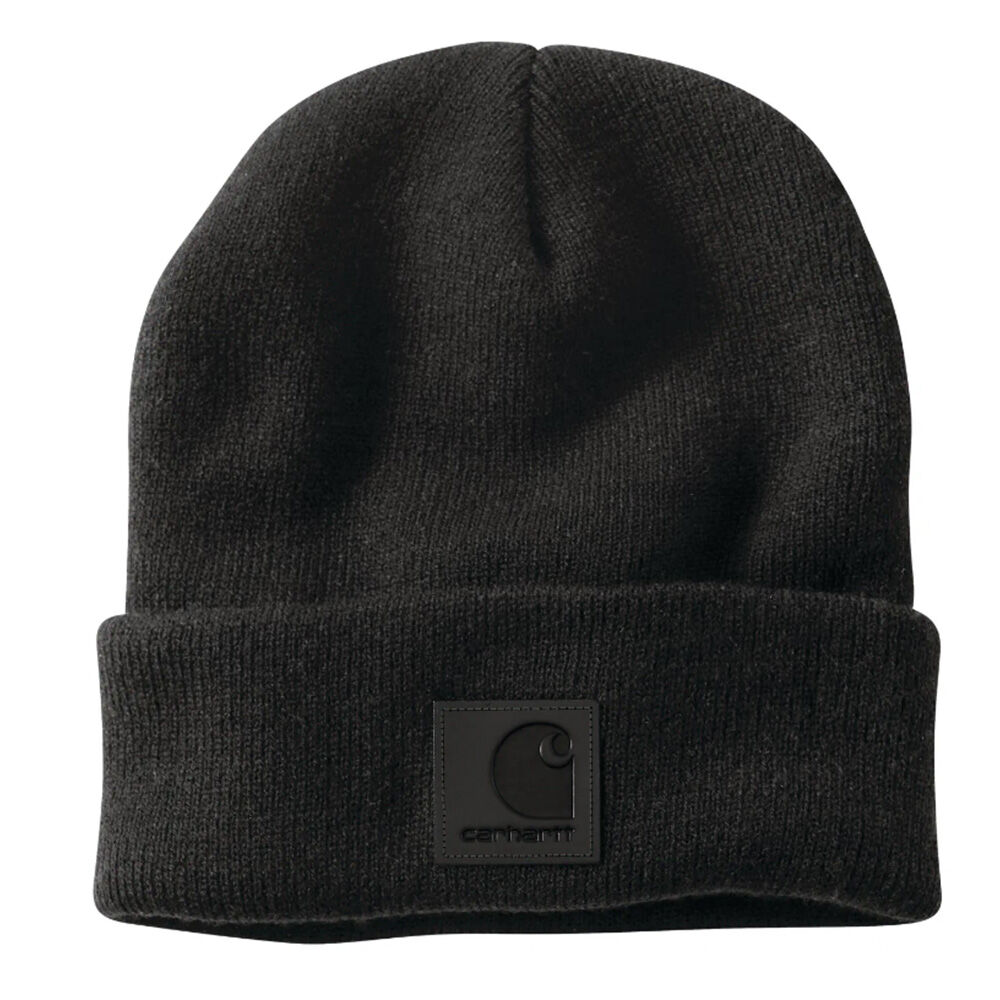 image of Men's Leatherette Watch Cap Beanie
