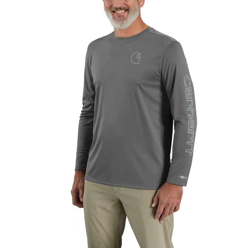 image of Men's Force Sun Defender Long Sleeve Logo T-Shirt