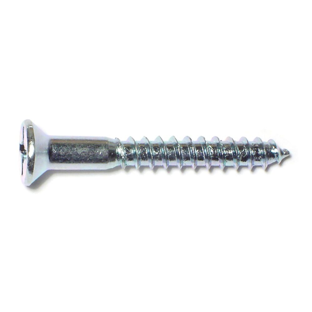 image of 10 x 1-1/2 Flat Wood Screws, Zinc