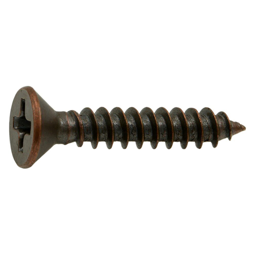 image of 6 X 3/4 Phillips Flat Screw, Bronze