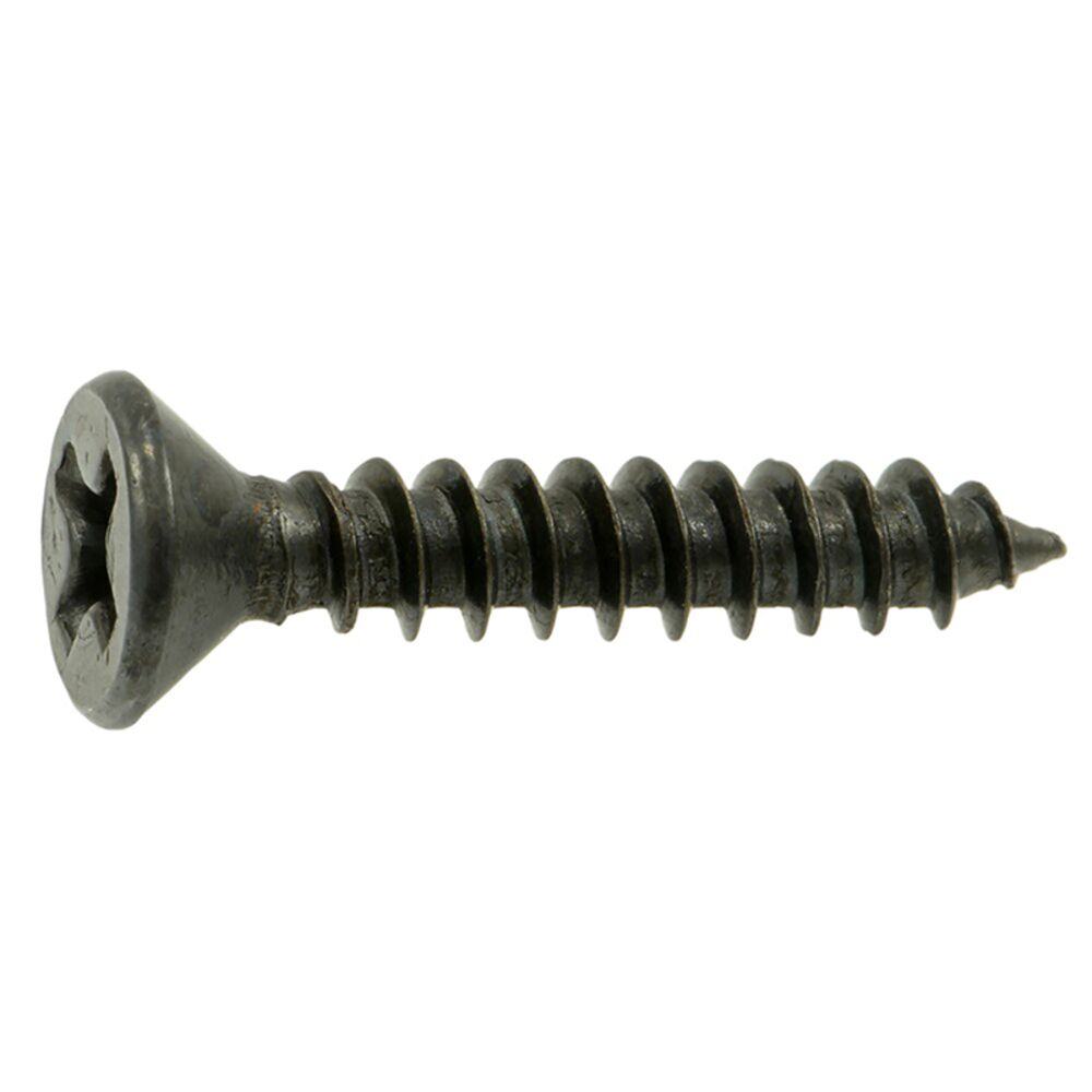 image of 6 X 3/4 Phillips Flat Screw, Black