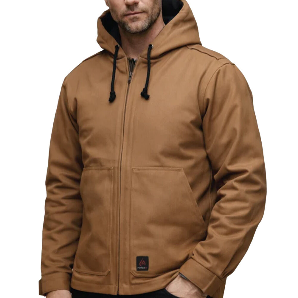 image of Men's Insulated Duck Hooded Jacket, Brown