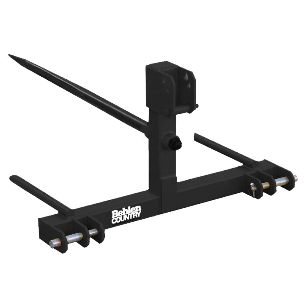 image of Heavy-Duty 3 Point Bale Spear, Black