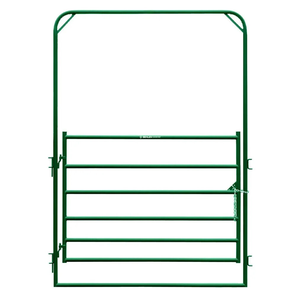 image of 6 ft x 9 ft Pioneer Corral Arch Gate, Green