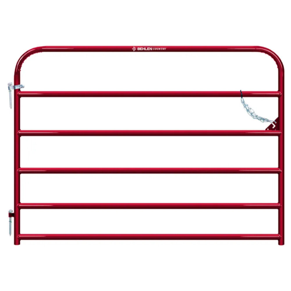 image of 6 ft Heritage Round Corner Gate, Red