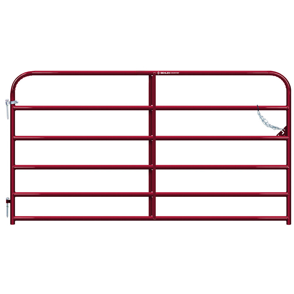 image of 8 ft Heritage Round Corner Gate, Red