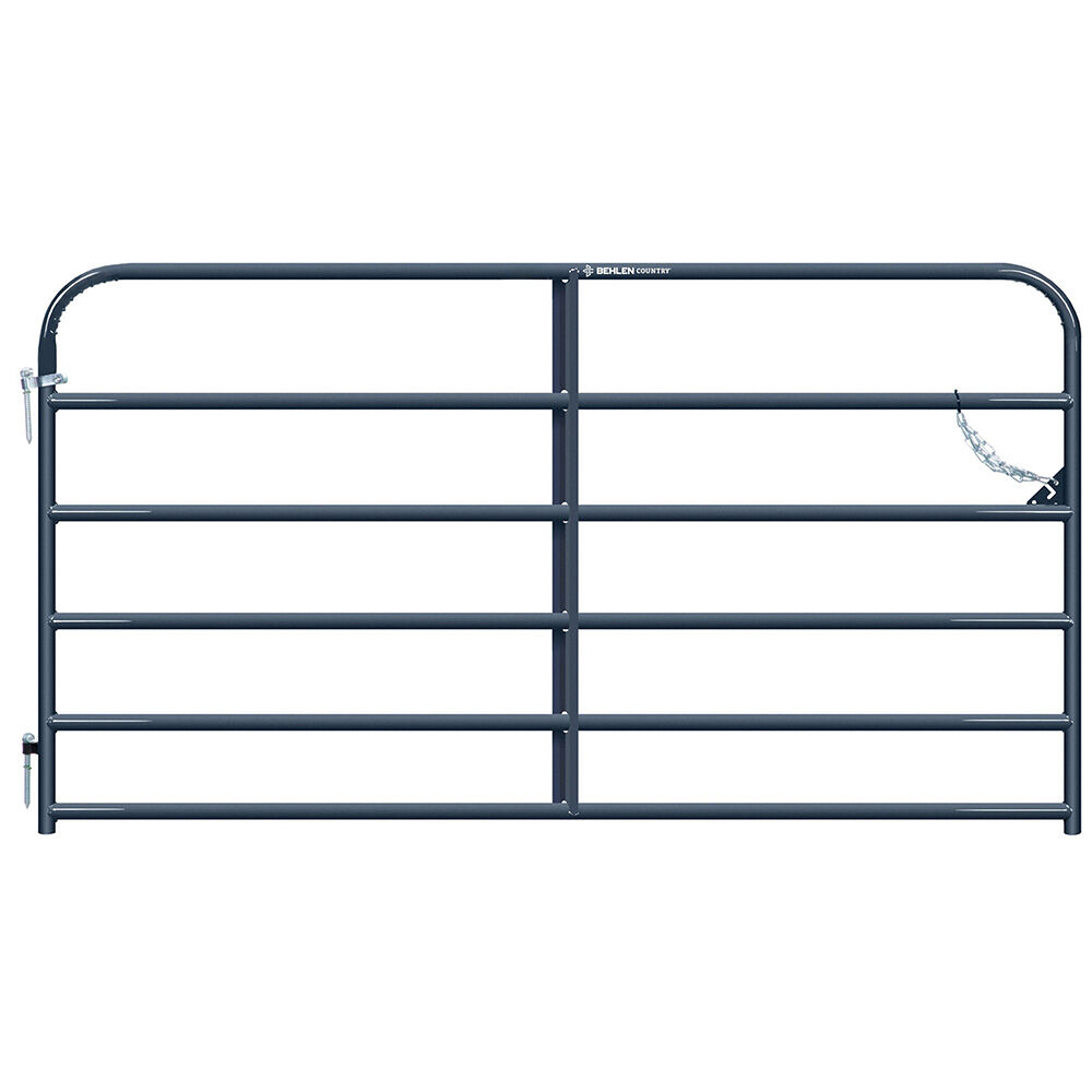 image of 8 ft Heritage Round Corner Gate, Gray