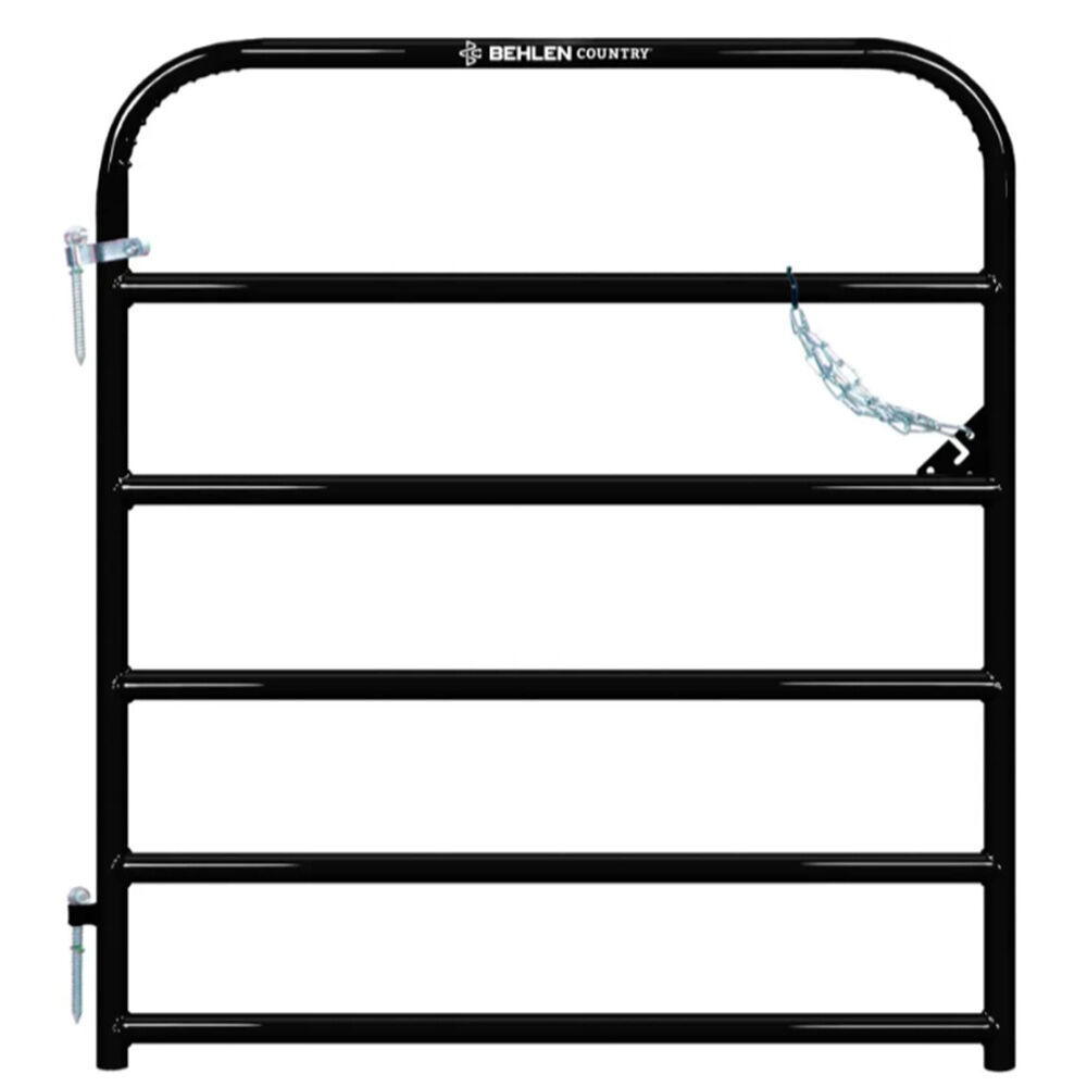 image of 4 ft Heritage Round Corner Gate, Black