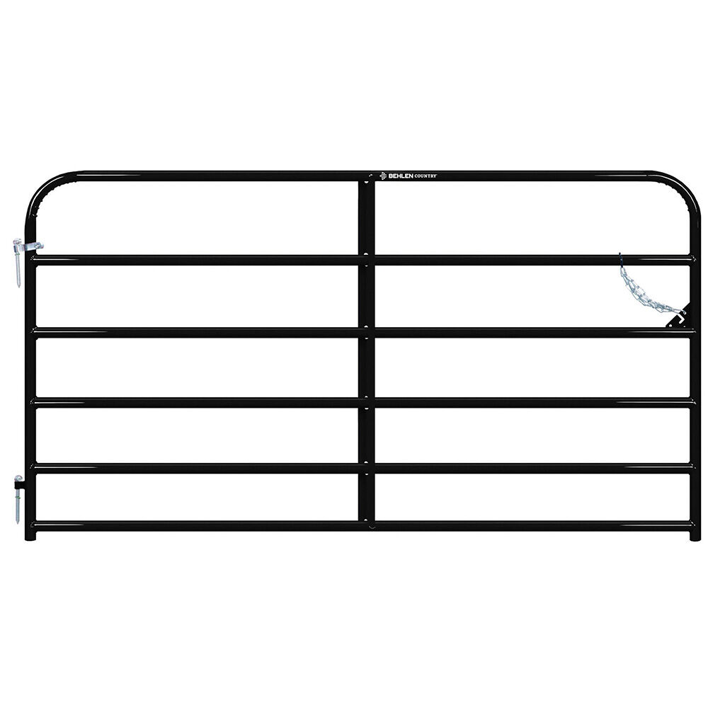 image of 8 ft Heritage Round Corner Gate, Black