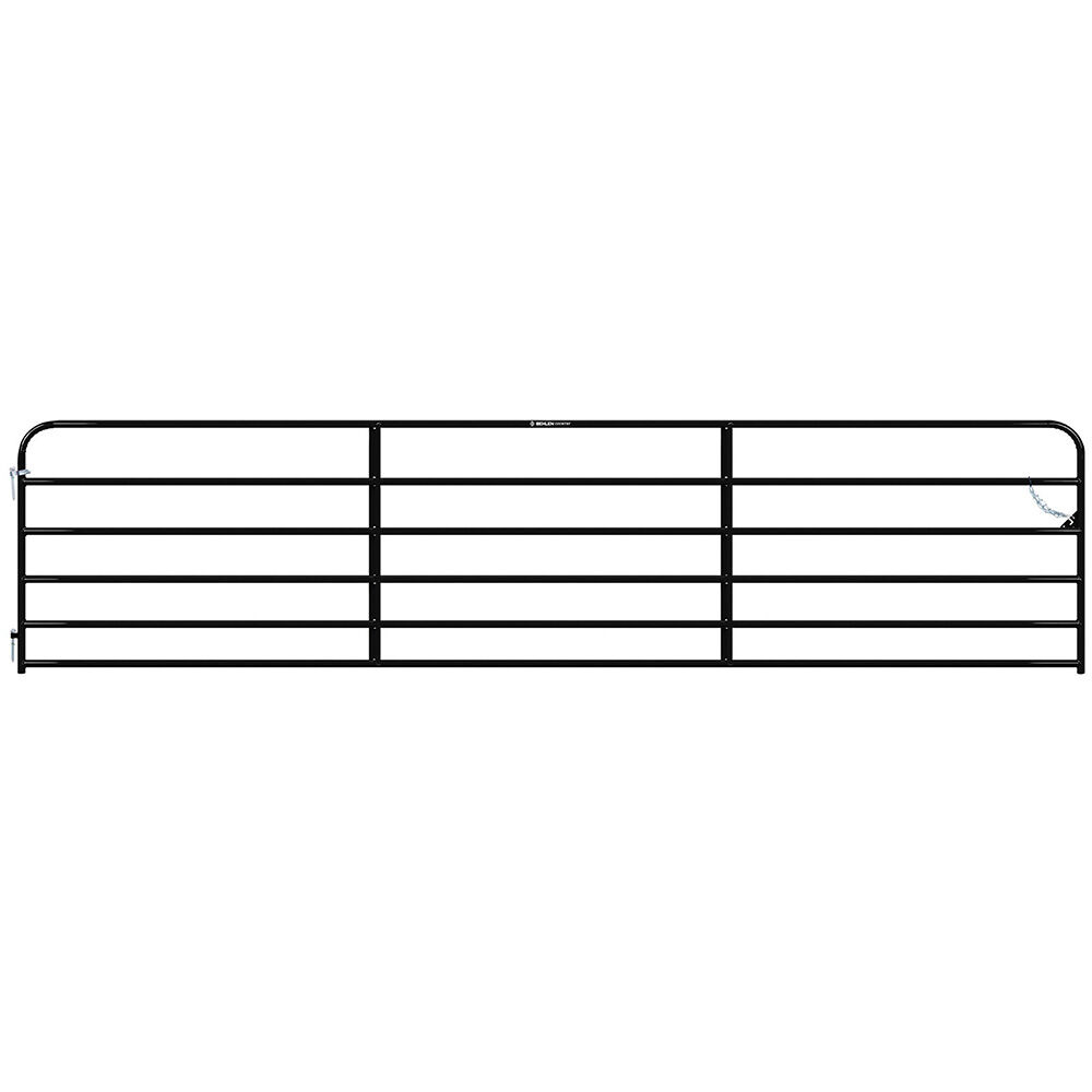 image of 18 ft Heritage Round Corner Gate, Black