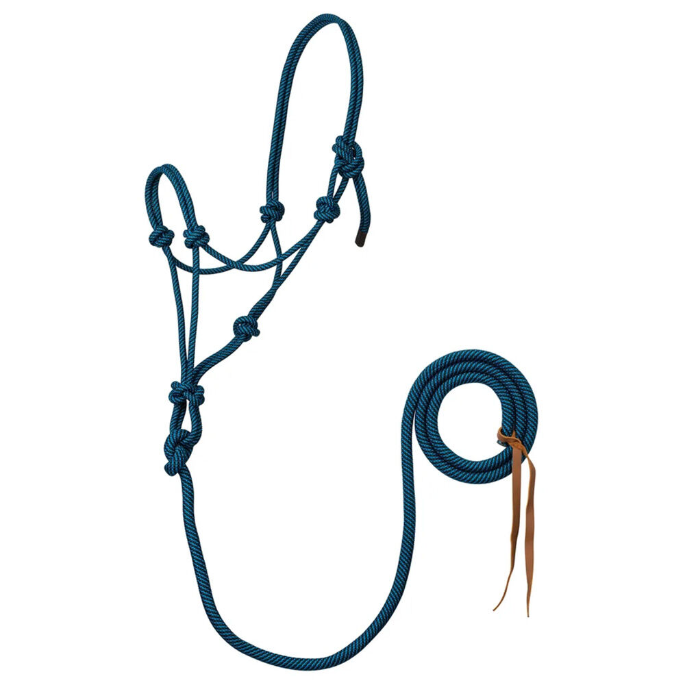 image of Rope Horse Halter with Attached Lead