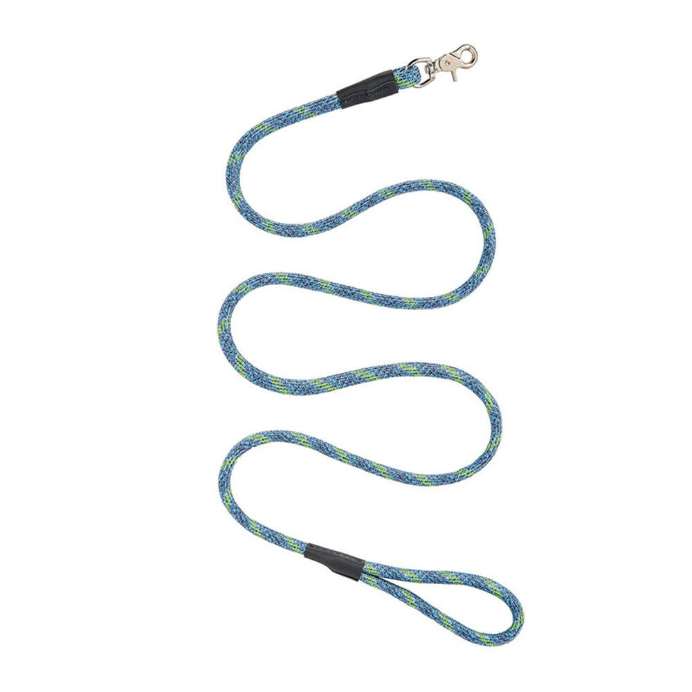 image of Rope Leash, 1-inch x 6-foot, Navy/Lime