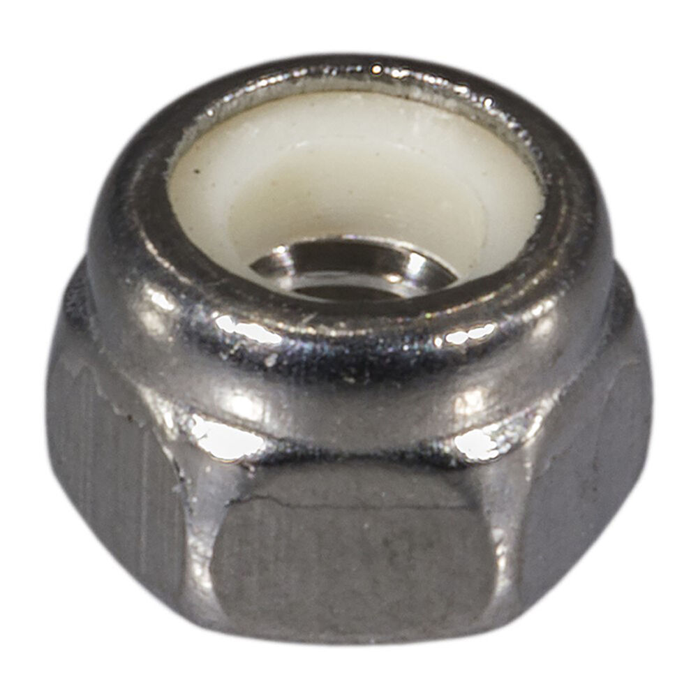 image of Nylon Insert Lock Nuts, 4mm-0.70, Stainless, 1-Piece