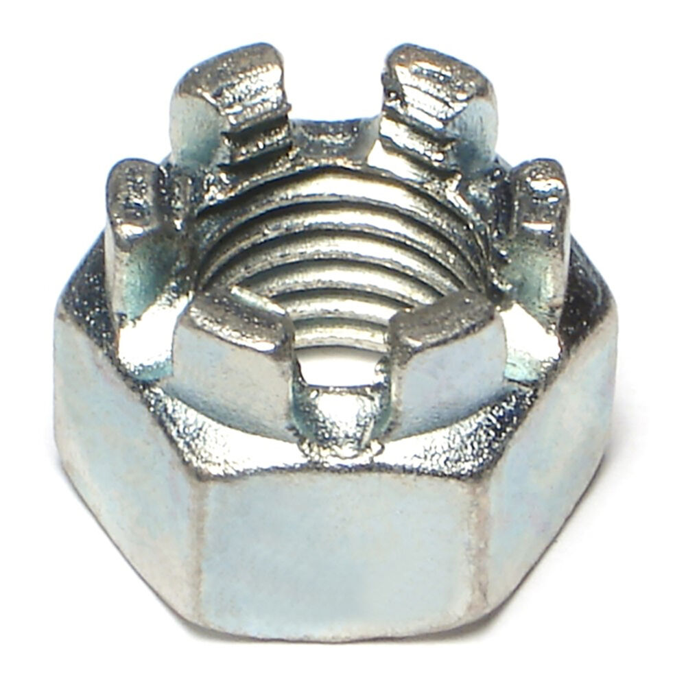 image of 16mm-2.00 Zinc Class 8 Coarse Thread Castle Nut - 1 Count