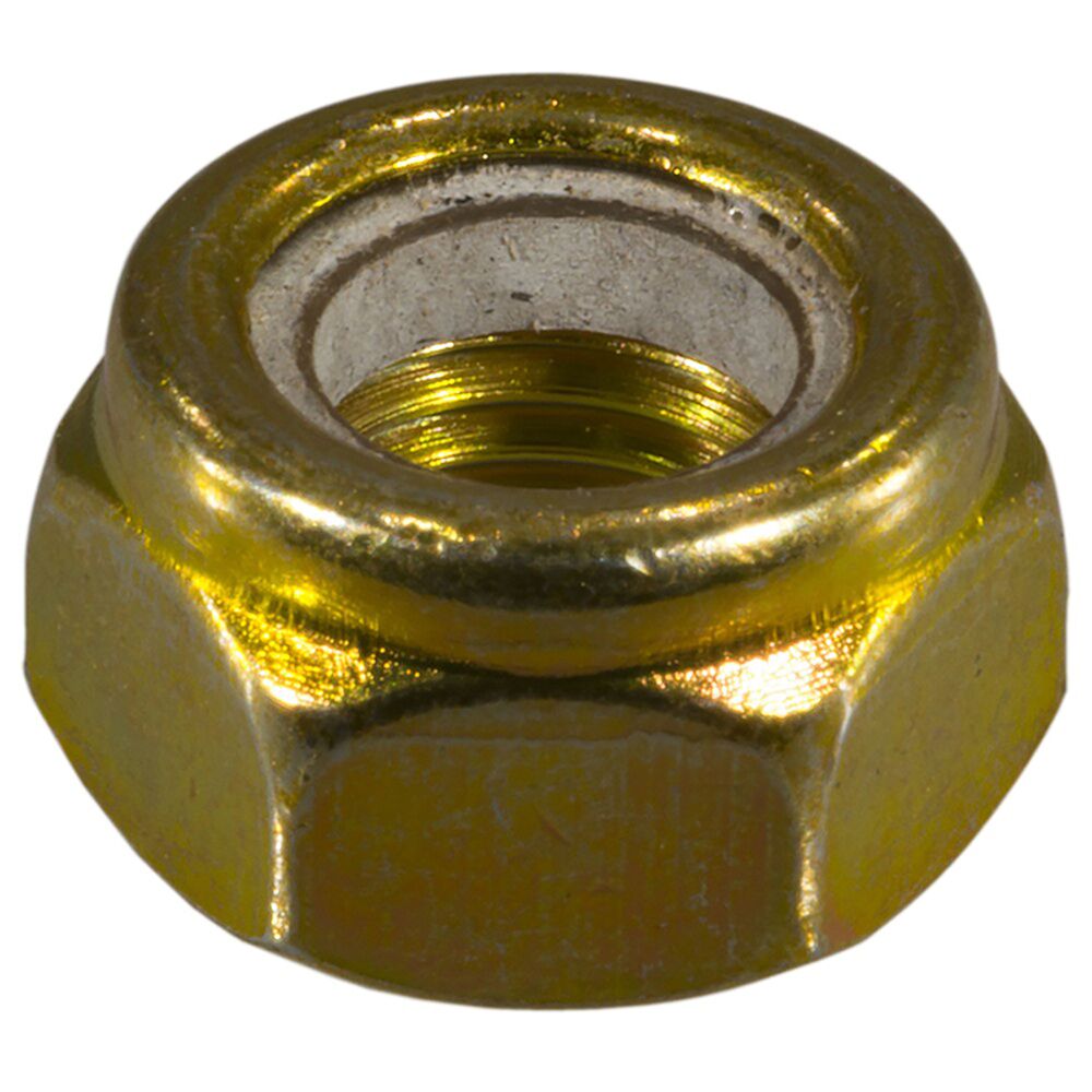 image of Nylon Insert Lock Nuts, 8mm-1.00, Yellow Zinc, 2-Piece
