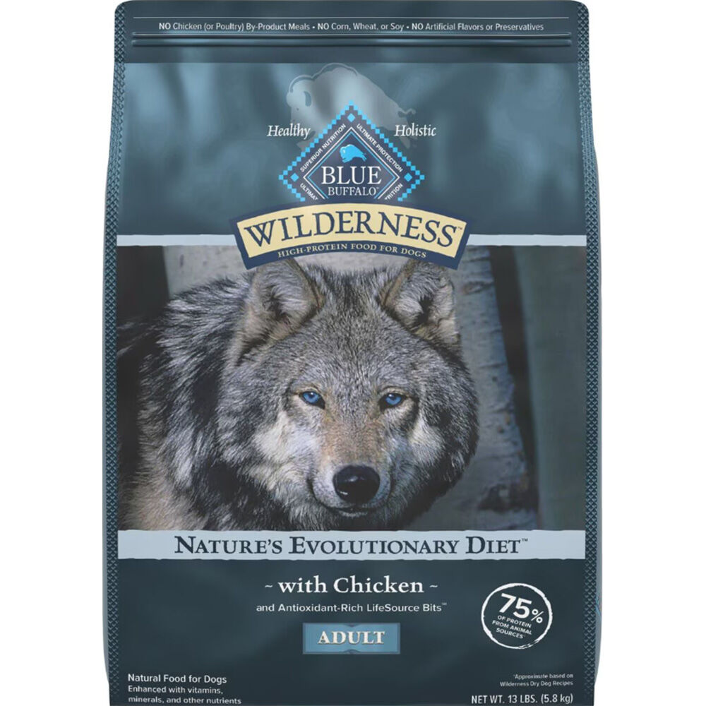 image of BLUE Wilderness Adult Dog Dry Food  Chicken Recipe, 11 lbs
