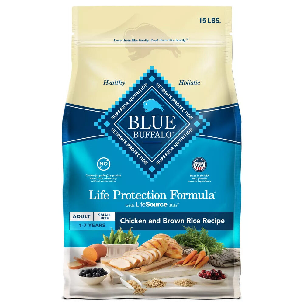 image of BLUE Life Protection Formula Small Bites Chicken and Brown Rice Dry Dog Food