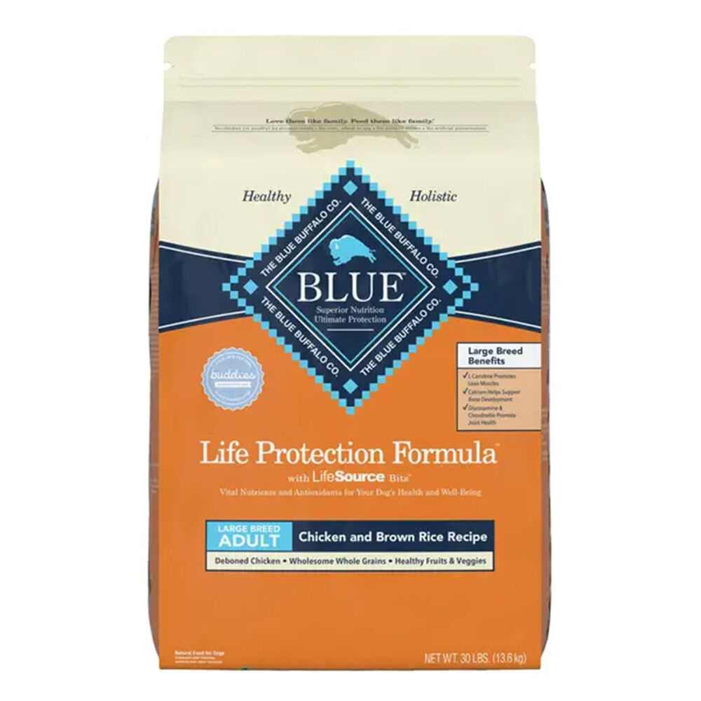 image of BLUE Life Protection Formula Large Breed Dog Dry Food Healthy Weight Adult Chicken and Brown Rice, 30 lbs