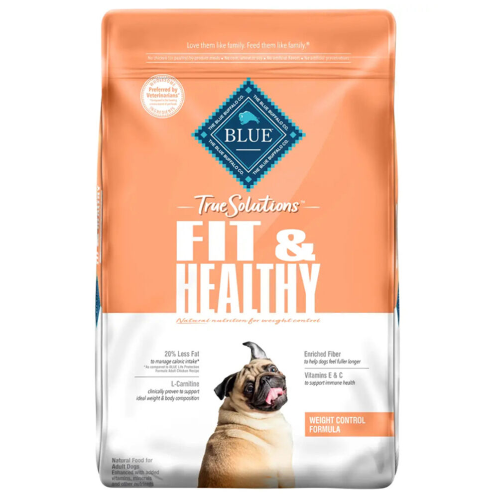 image of BLUE True Solutions Fit & Healthy Natural Weight Control Chicken Recipe Adult Dry Dog Food