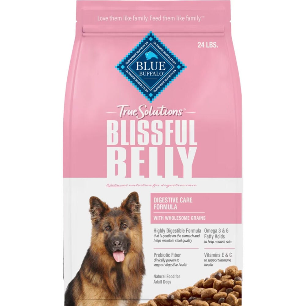 image of BLUE True Solutions Blissful Belly Adult Dog Dry Food, 24 lbs.