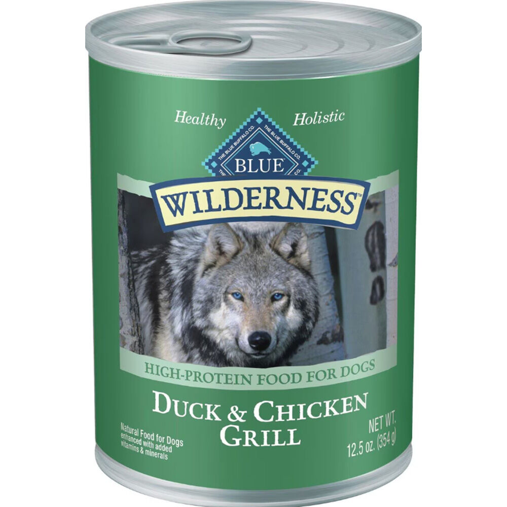 image of BLUE Wilderness Dog Wet Food Duck and Chicken Grill, 12.5 oz