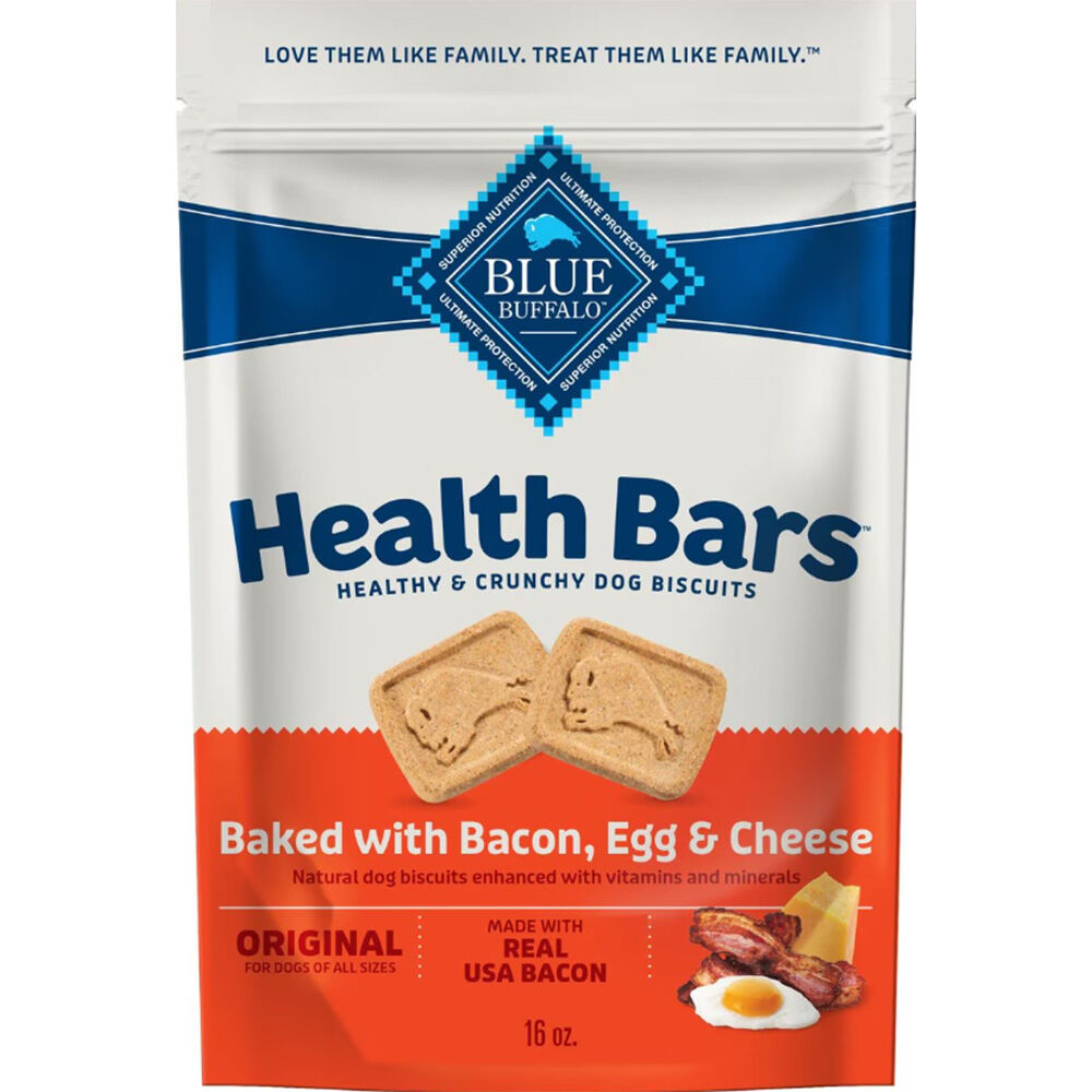 image of BLUE Health Bars Adult Dog Treat- Bacon, Egg & Cheese, 16 oz