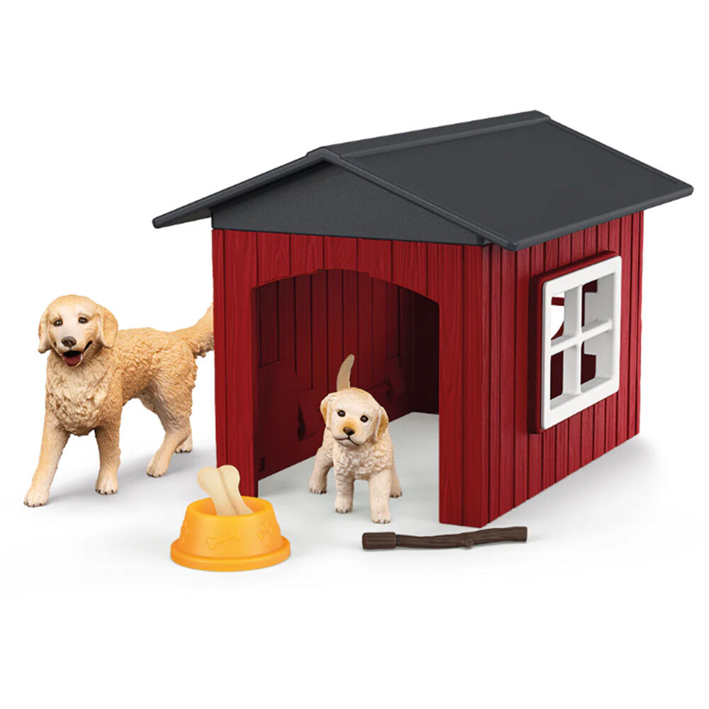 image of Dog Kennel with Golden Retriever