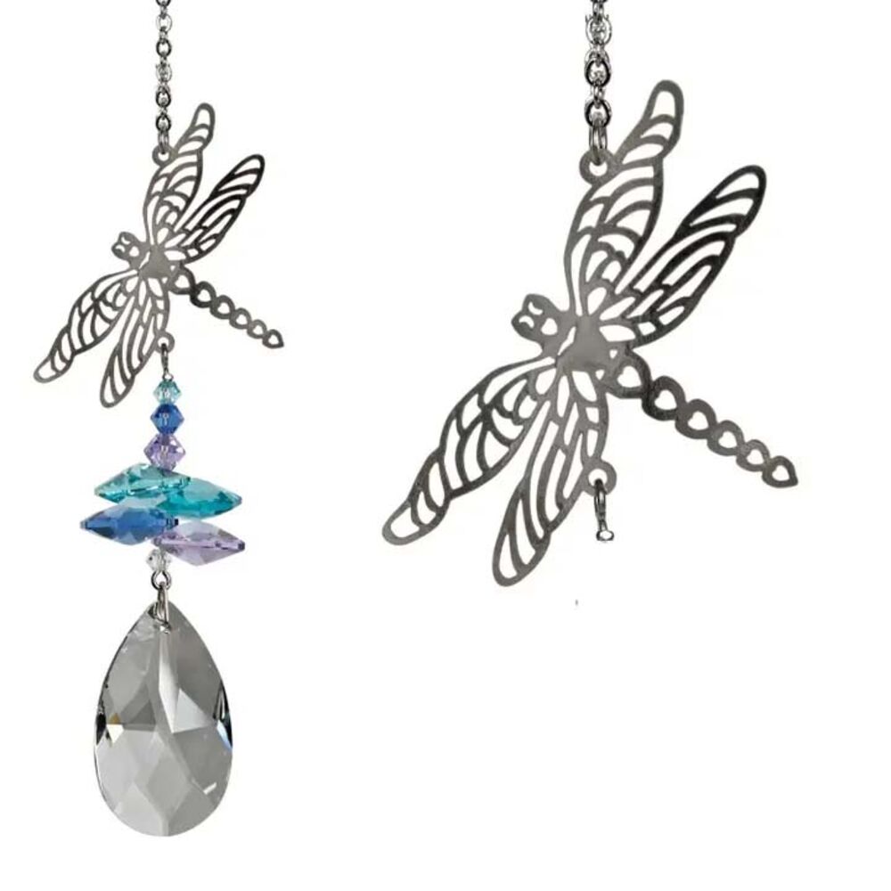 image of Crystal Fantasy Sun Catcher - Dragonfly