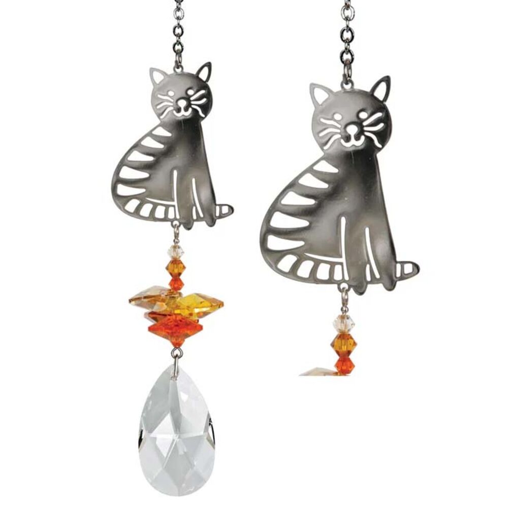 image of Crystal Fantasy Sun Catcher- Tabby Cat