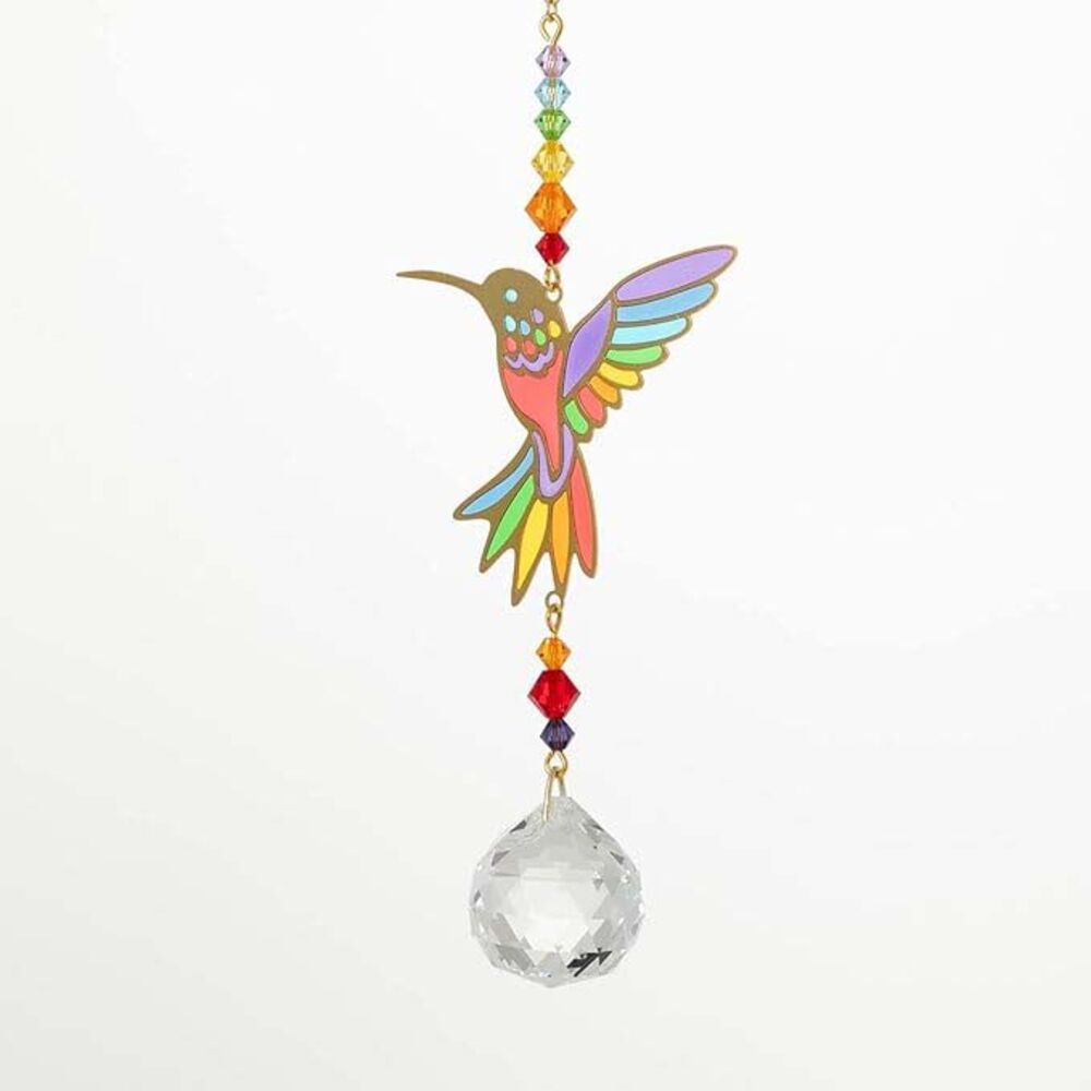image of Crystal Dreams Sun Catcher- Hummingbird