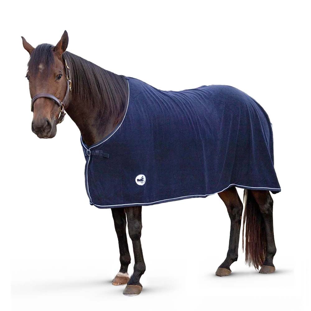 image of Elite Fleece Horse Cooler Blanket- Navy