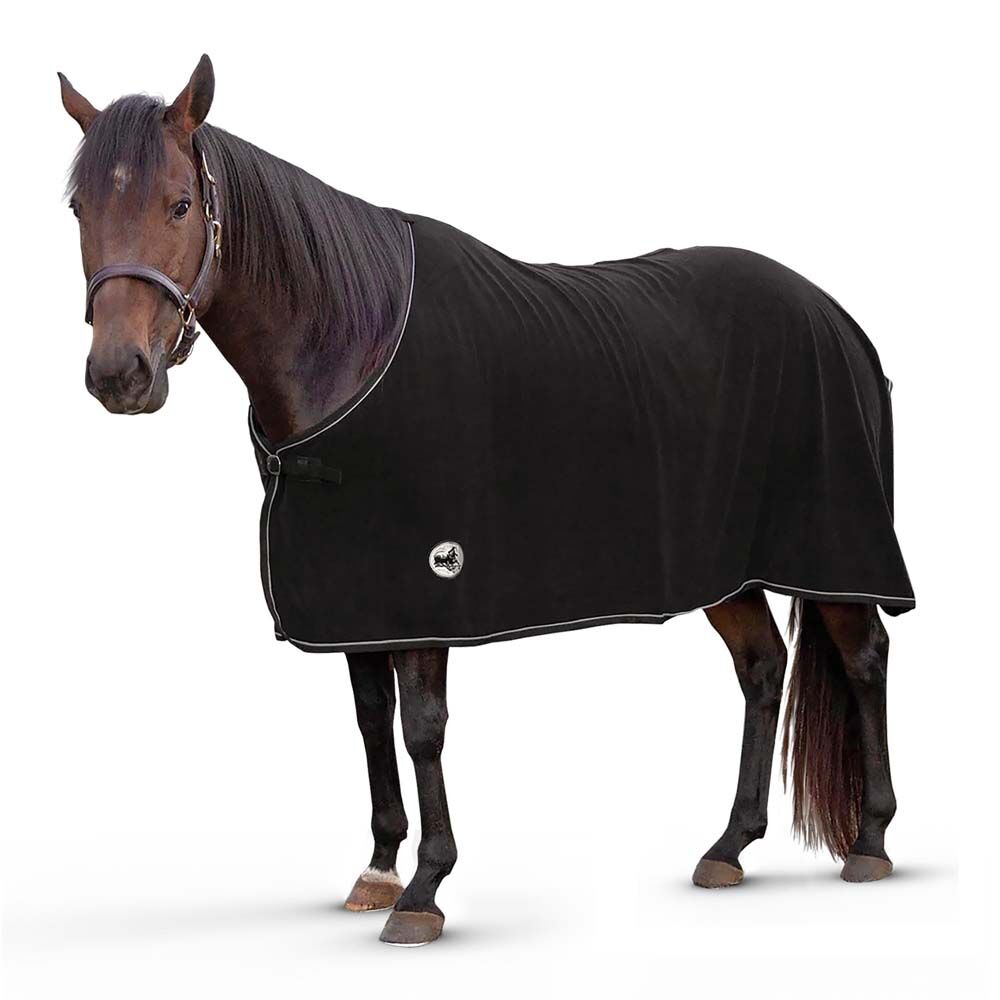image of Elite Fleece Horse Cooler Blanket- Black