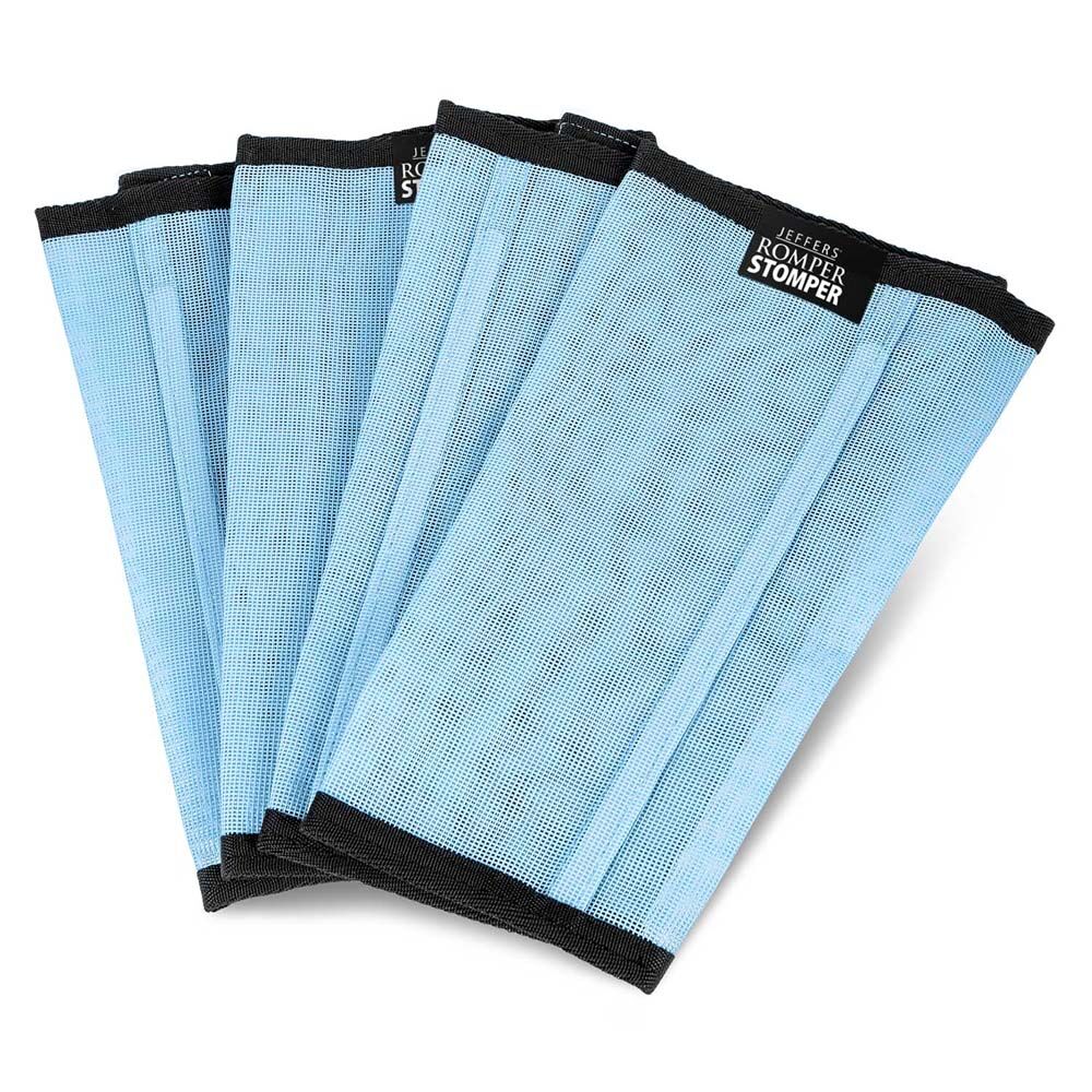 image of Romper Stomper  "Stomp-Free"  Fly Boots for Horses-  Light Blue, 4 pk
